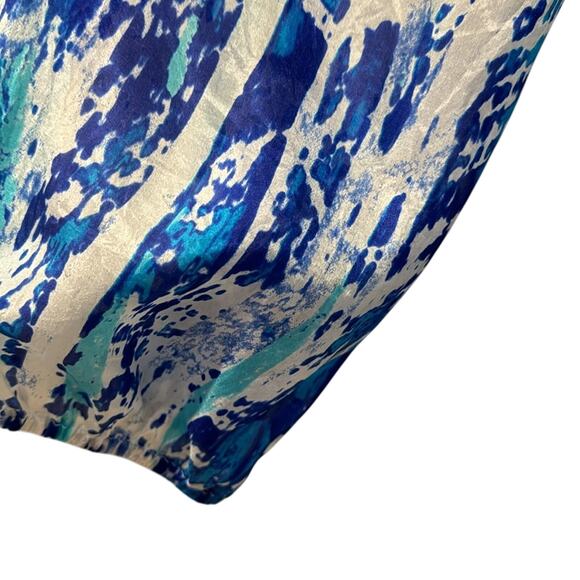 Soft Surroundings Pre loved like new 100% Silk print beaded Blouse very stylish. - Picture 5 of 9